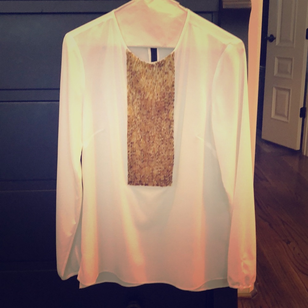 White Etcetera holiday blouse.